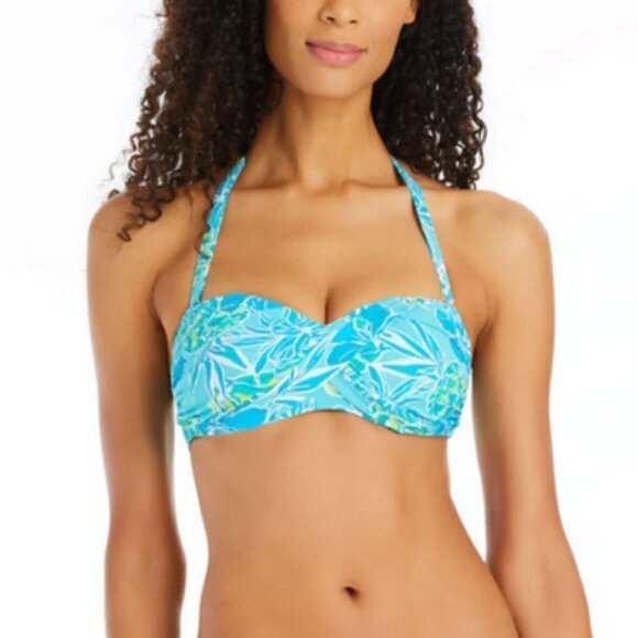 💕BLEU ROD BEATTIE💕 Escape To The Beach Twist Bandeau Bikini Top ~ Lagoon 6 - Picture 3 of 12
